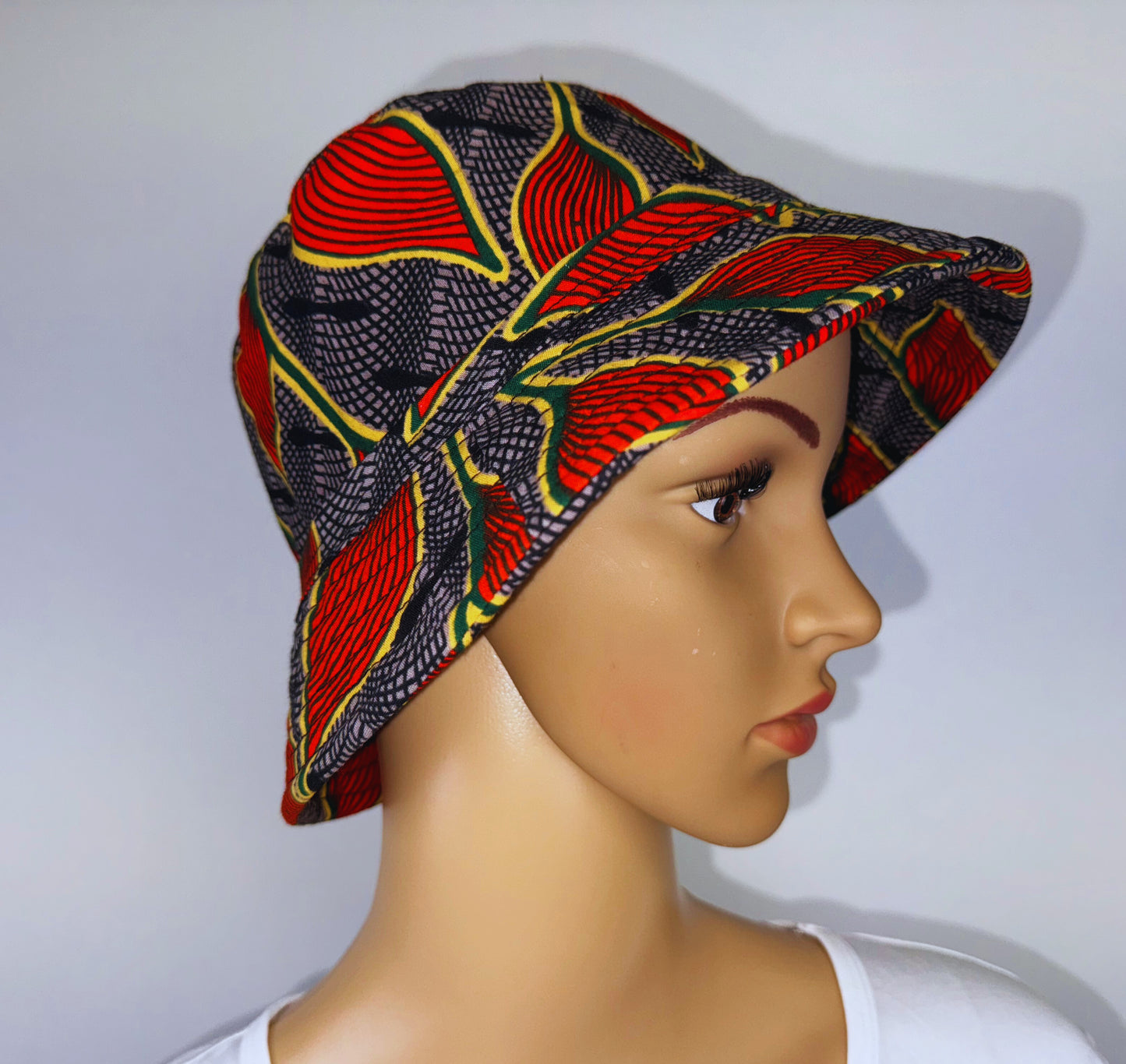 Afro Bucket Hat ( Multicolor Red )