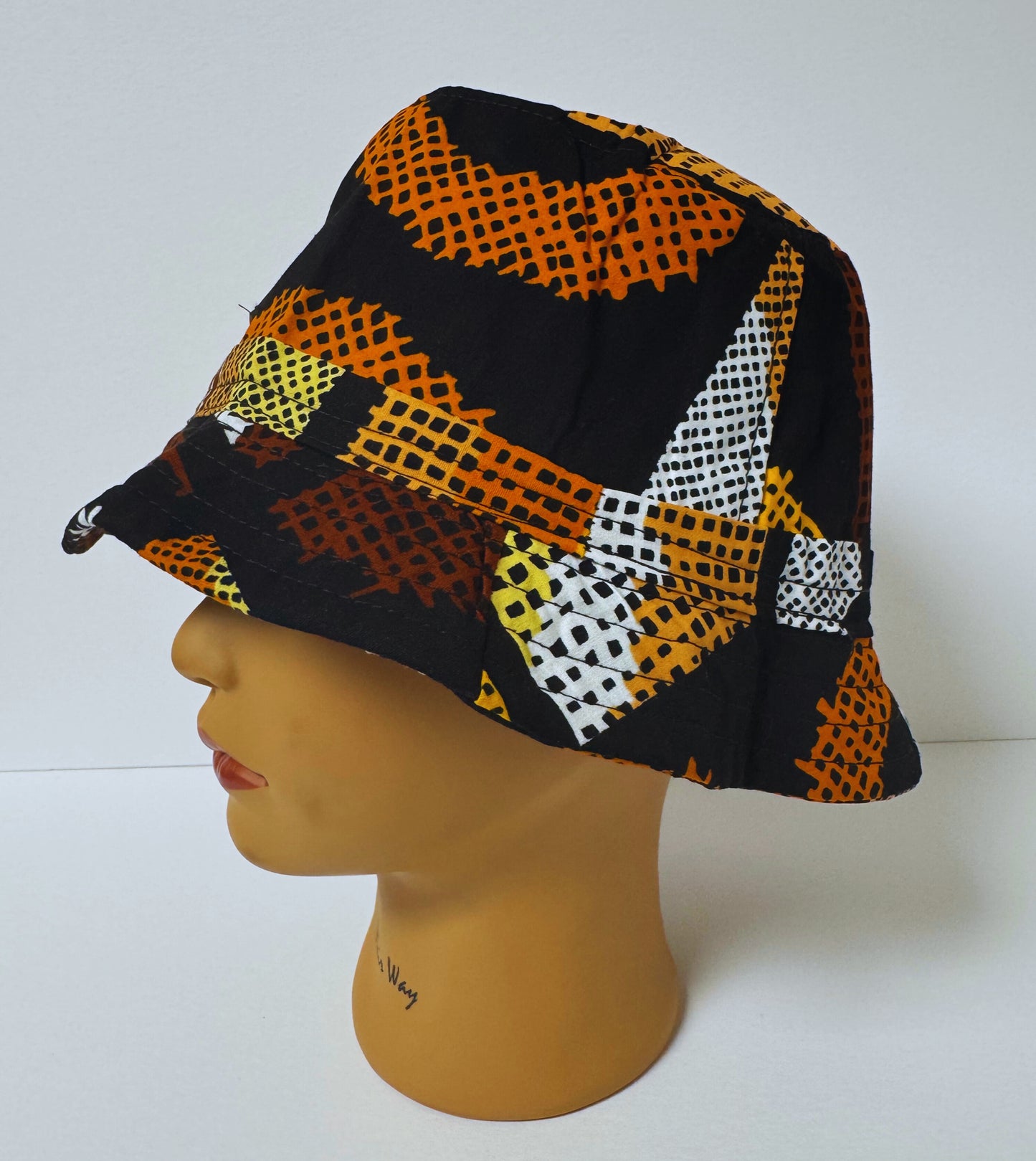 Afro Bucket Hat ( Multicolor Brown)