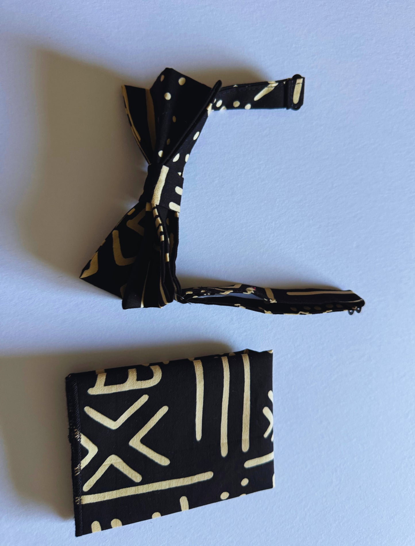 Afro Kente Bow Ties (Beige)