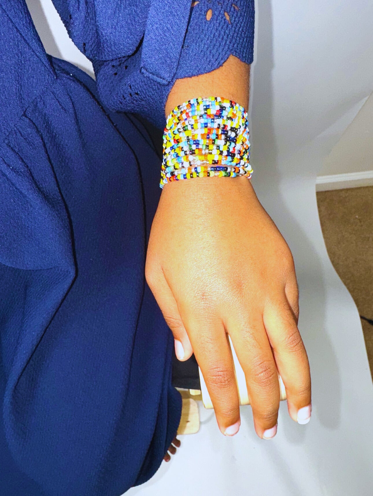 Masai hand beaded bangle for kids