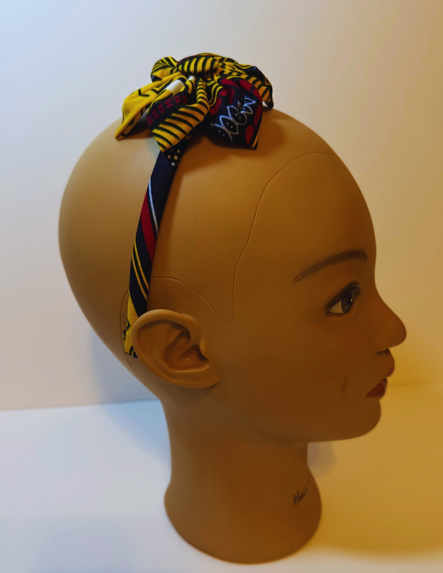 Afro Kids headband red floral