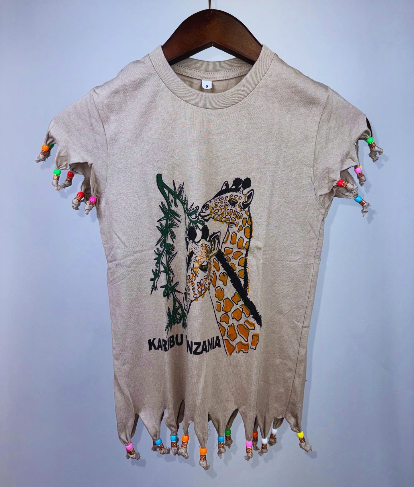 Beaded Safari Wildlife T-shirts (6 Yrs) each different pattern