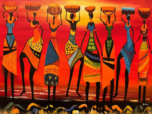 Women fetching water