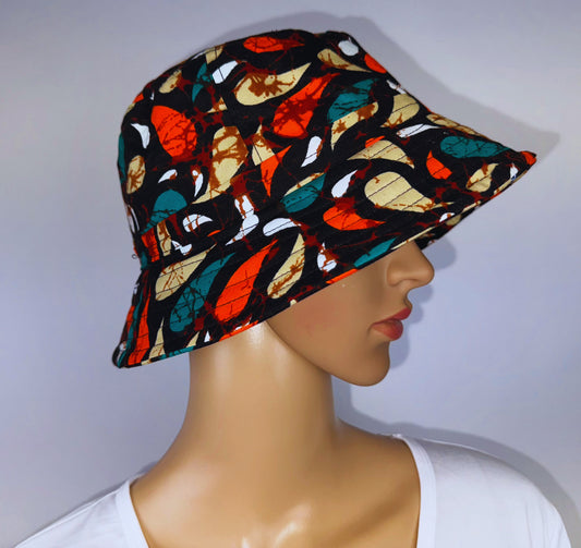 Afro Bucket Hat ( Multicolor White)