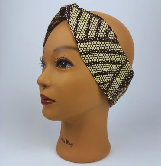 Afro headband brown kente