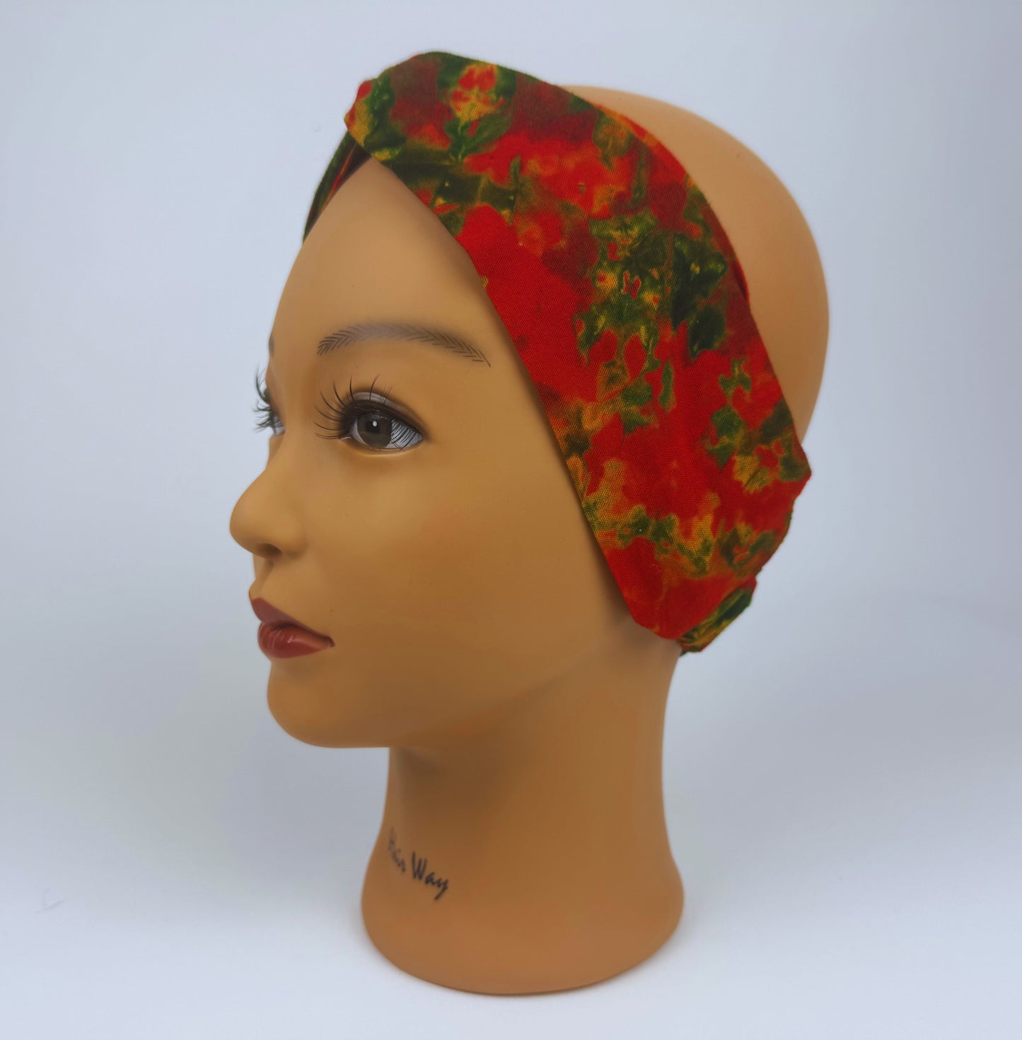 Afro headband red batiki