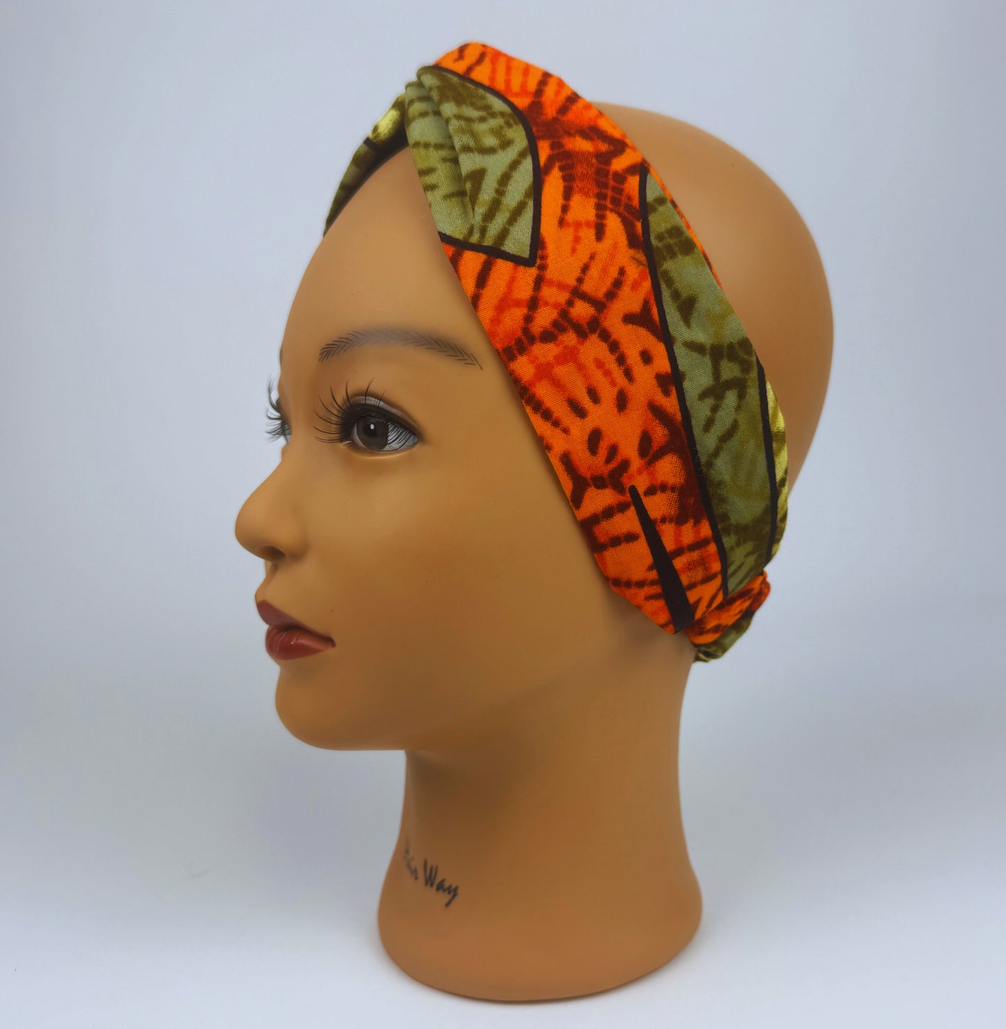 Afro headband red batiki