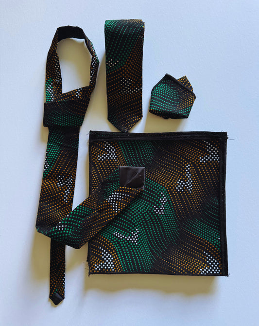 Kente Afro Ties Man (Green)