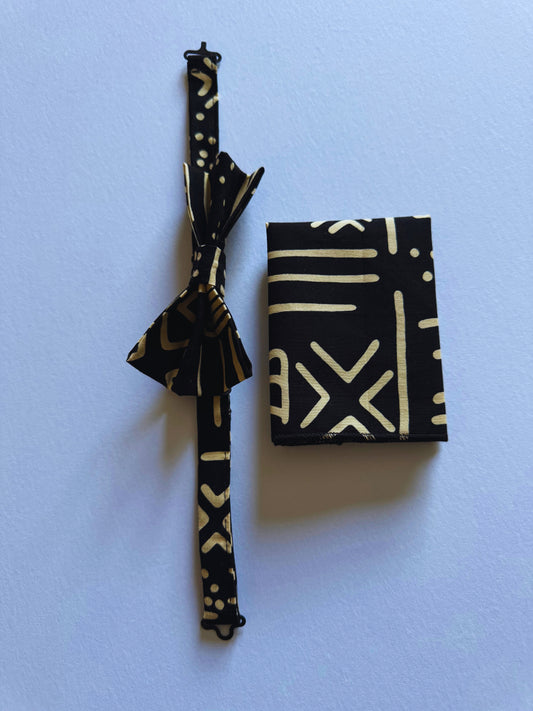 Afro Kente Bow Ties (Beige)