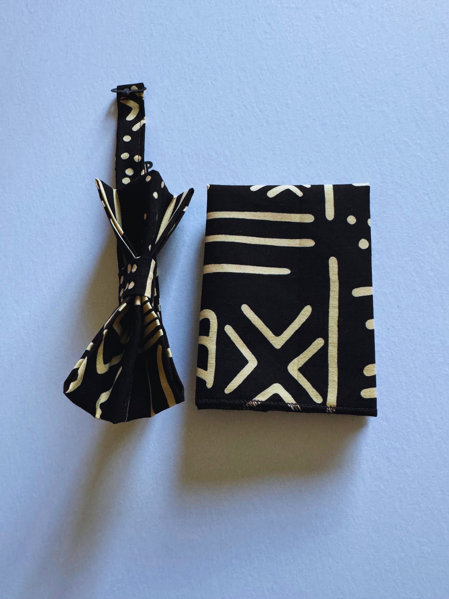 Afro Kente Bow Ties (Beige)