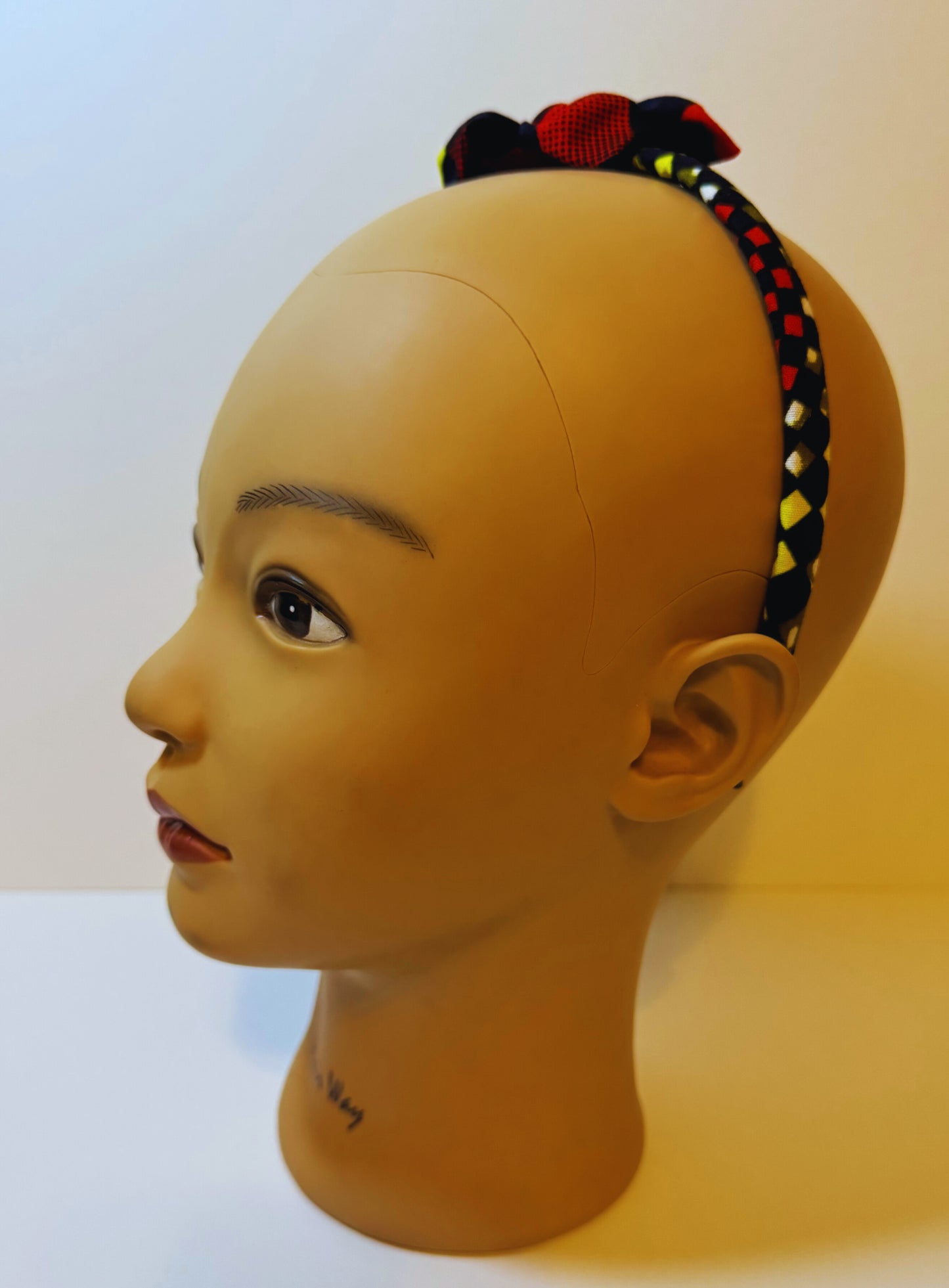 Afro Kids headband red floral