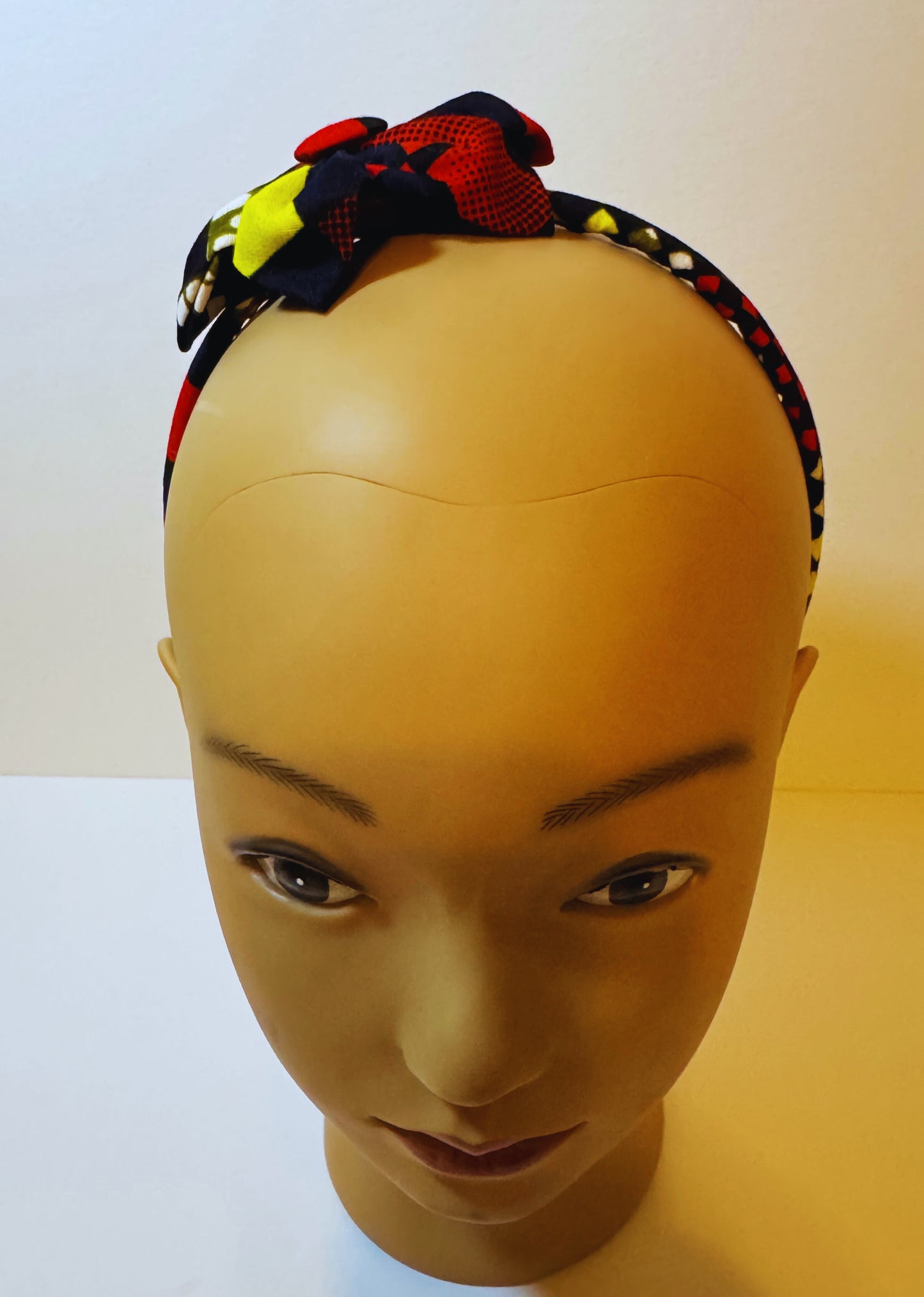 Afro Kids headband red floral