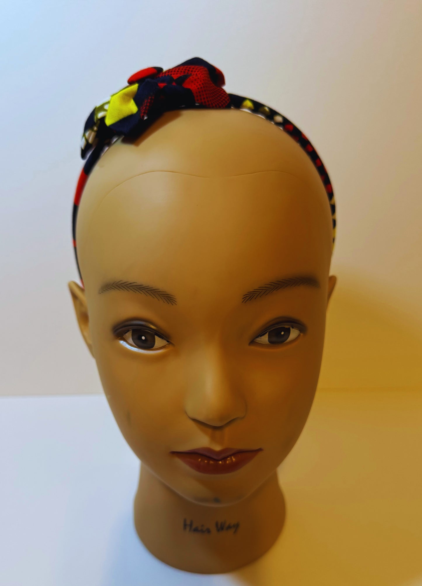 Afro Kids headband red floral