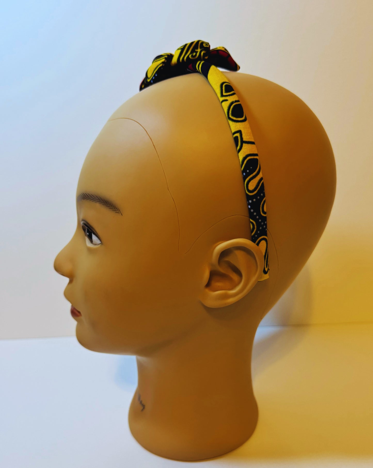 Afro Kids headband yellow floral