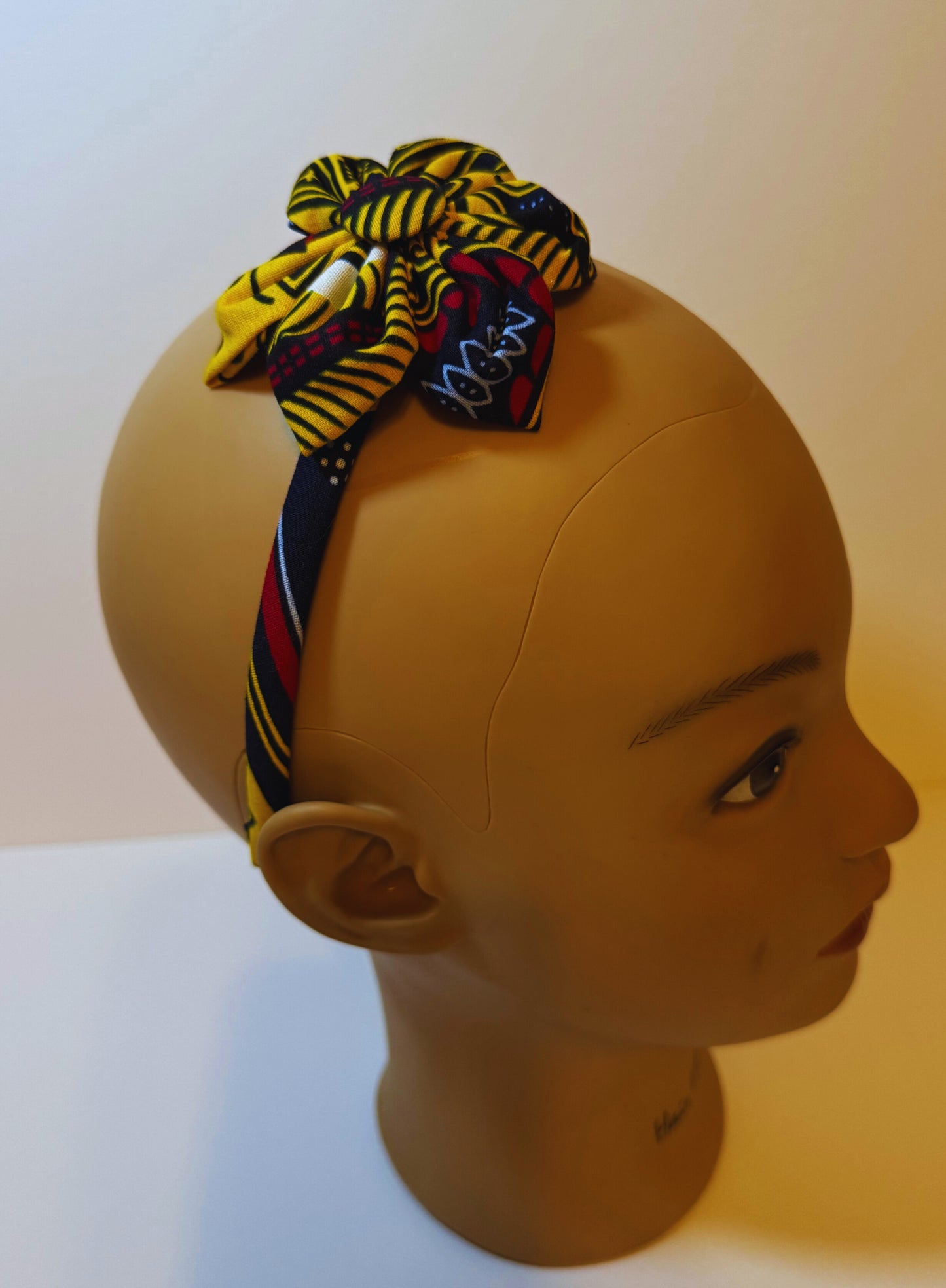 Afro Kids headband yellow floral