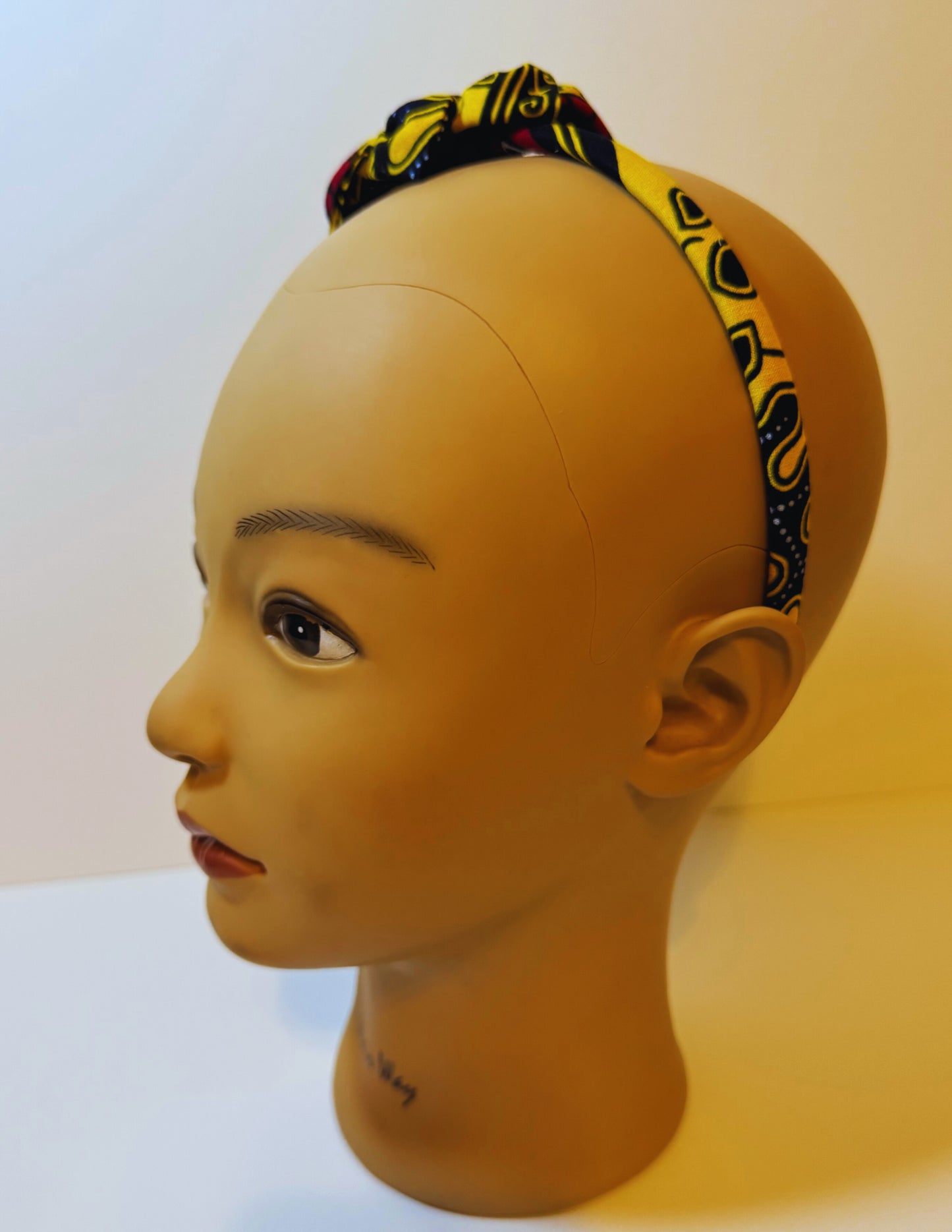 Afro Kids headband yellow floral