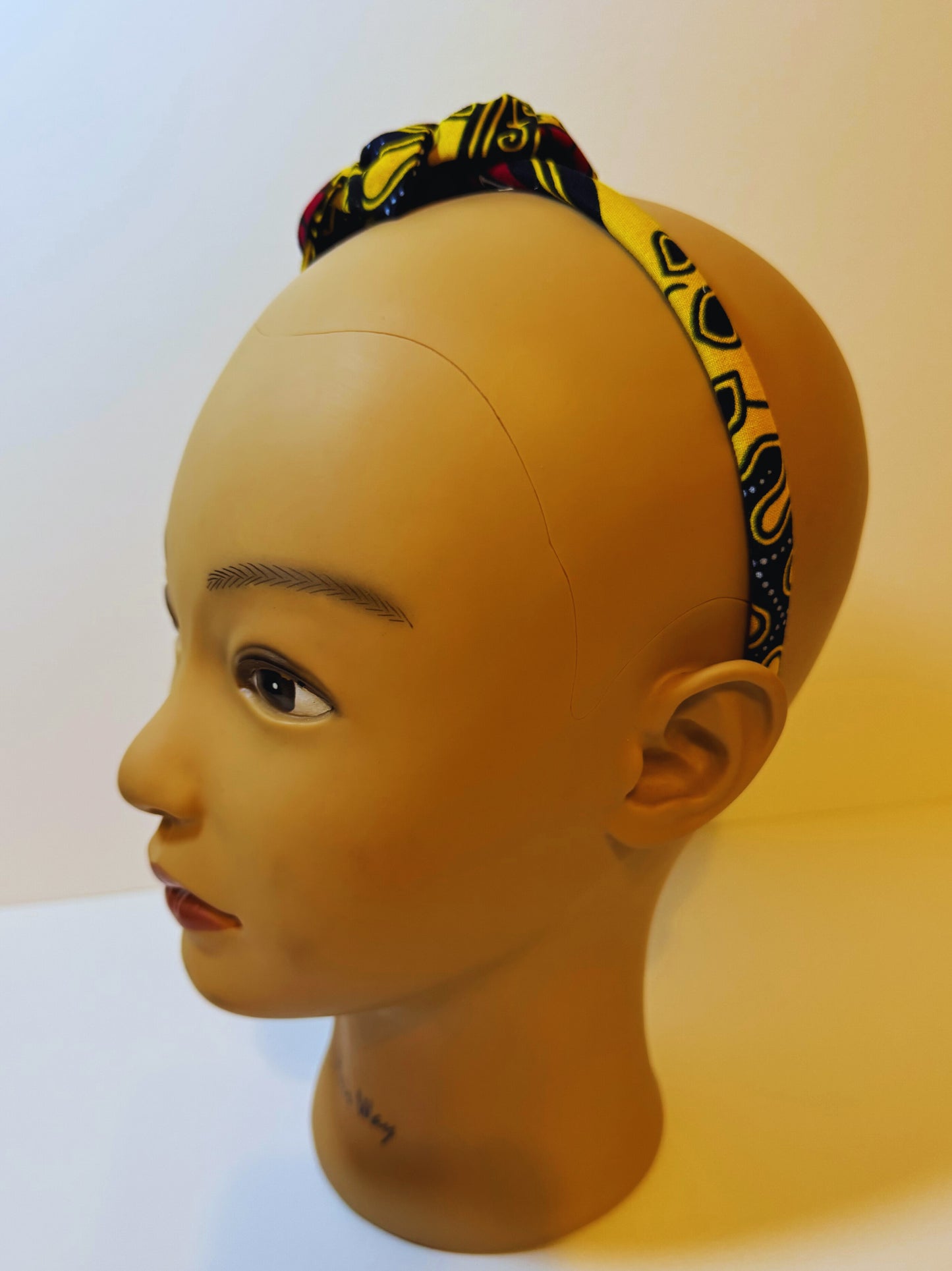 Afro Kids headband yellow floral