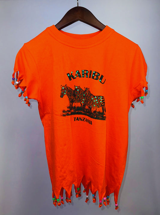 Beaded Safari Wildlife T-shirts  (10-12 Yrs) each different pattern