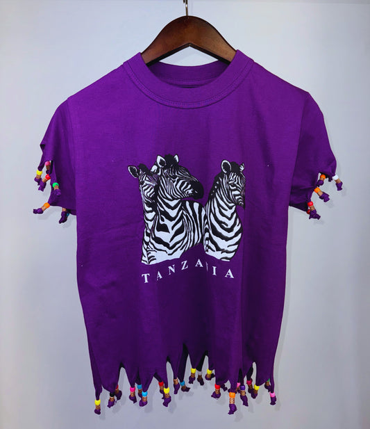 Beaded Safari Wildlife T-shirts  (9-11 Yrs) each different pattern