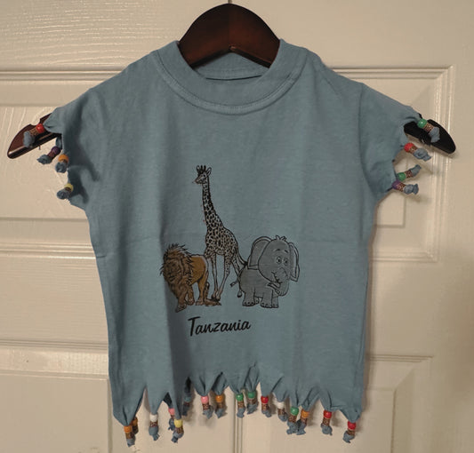 Beaded Safari Wildlife T-shirts  (2-3 Yrs) each different pattern