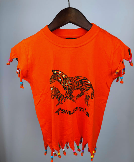 Beaded Safari Wildlife T-shirts  (5-6 Yrs) each different pattern