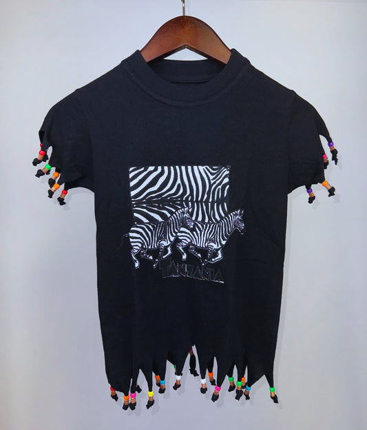 Beaded Safari Wildlife T-shirts  (7-8 Yrs) each different pattern