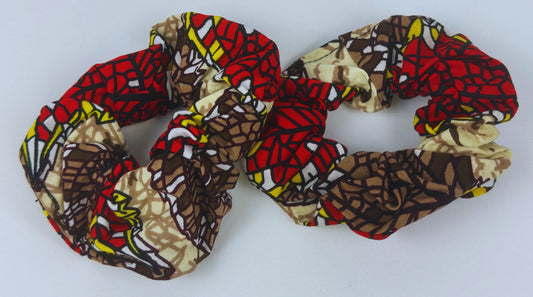 Afro Scrunchies floral kente