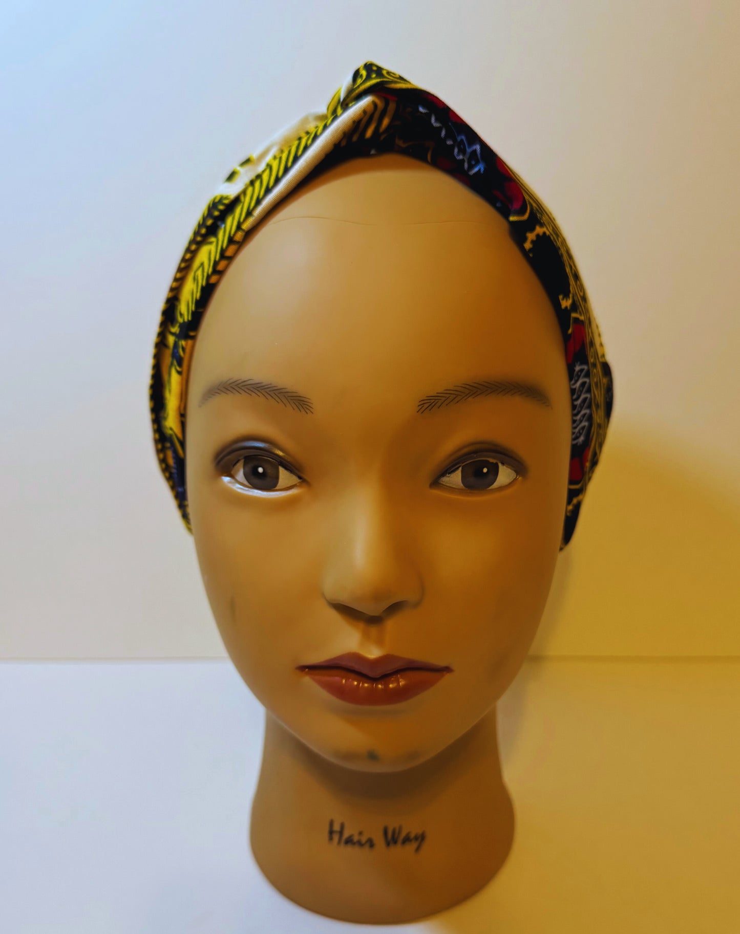 Afro headband yellow kente