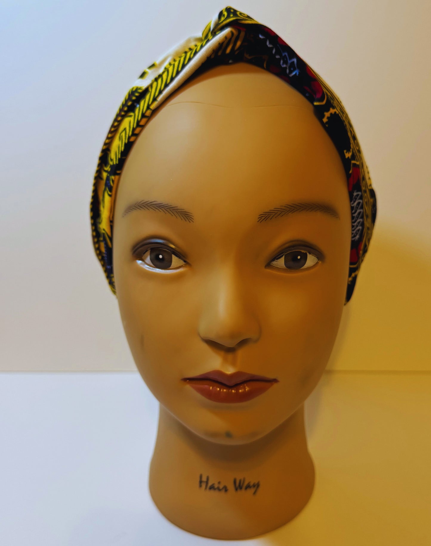 Afro headband yellow kente