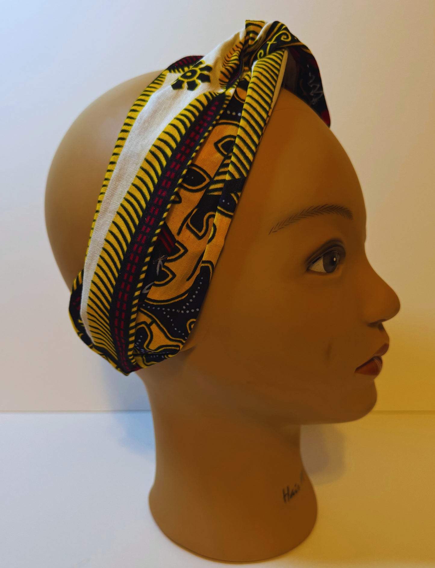 Afro headband yellow kente