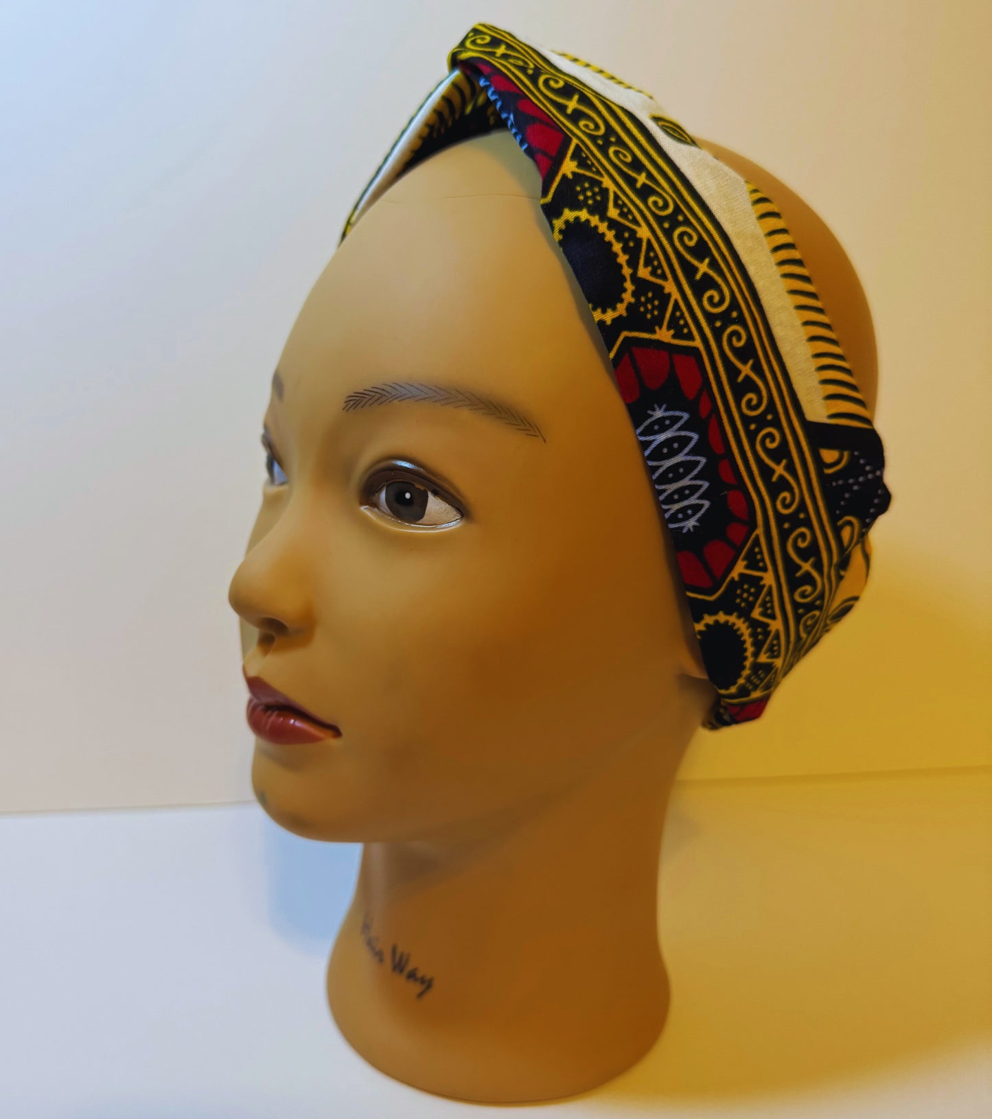 Afro headband yellow kente